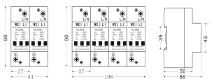 二級(jí)模塊式電源電涌保護(hù)器WLDM8-80KA