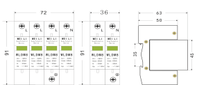 三級模塊式電源電涌保護器WLDM8-40KA