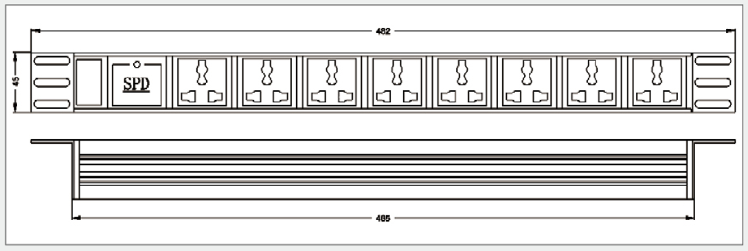 插座式PDU電源電涌保護(hù)器WL2206-PDU